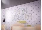 Domek dla lalek drewniany mebelki 70cm szary Domek dla lalek drewniany mebelki 70cm szary