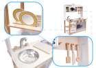 Kuchnia dla dzieci drewniana MDF LULILO KUKETO akcesoria 85cm Kuchnia dla dzieci drewniana MDF LULILO KUKETO akcesoria 85cm