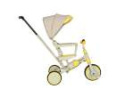 Rowerek trójkołowy TRIKE FIX V4 rower spacerówka rowerek biegowy 6w1 szary żółty