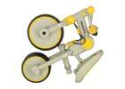 Rowerek trójkołowy TRIKE FIX V4 rower spacerówka rowerek biegowy 6w1 szary żółty