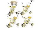 Rowerek trójkołowy TRIKE FIX V4 rower spacerówka rowerek biegowy 6w1 szary żółty Rowerek trójkołowy TRIKE FIX V4 rower spacerówka rowerek biegowy 6w1 szary żółty